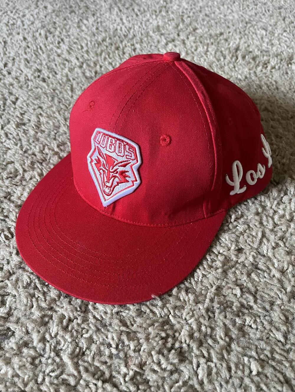 New Mexico Lobos Red Adjustable Flat Brim Cap Hat